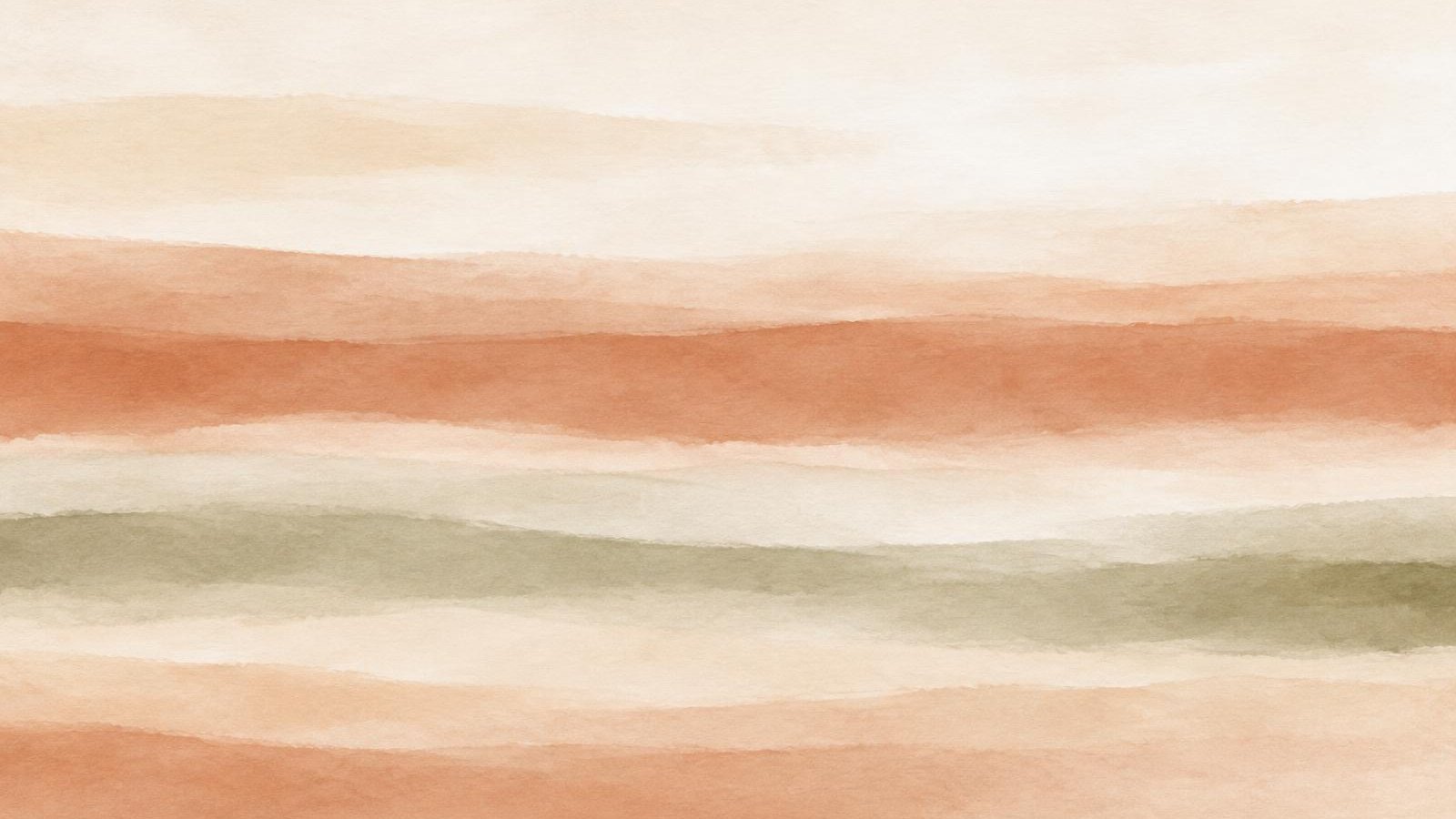 Faixas abstratas largas de luz em areia e terracota claro, sobre papel de textura fina.